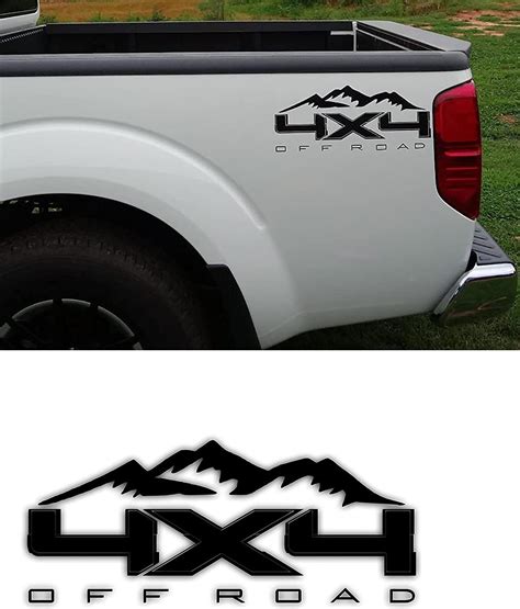 Amazon.com: Two Pc 4X4 Off Road Decals Stickers Mountain Bedside Decal ...