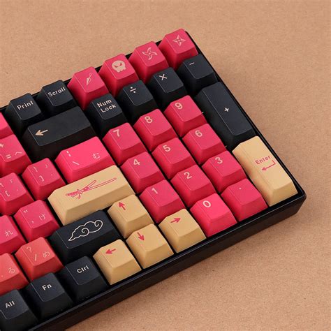 Red Samurai Keycaps Keys Pbt Cherry Profile Keycaps Dye Sublimation