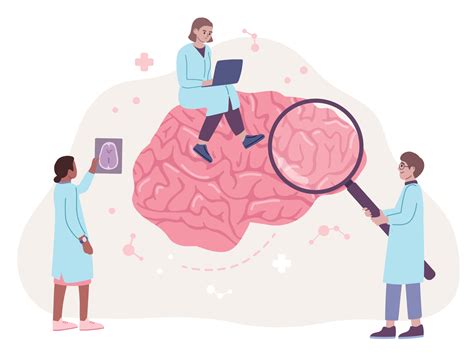 concepto de estudio cerebral los médicos están examinando el cerebro