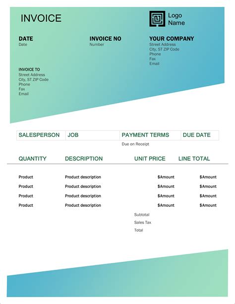 40 Free Invoice Templates In Microsoft Excel And Docx Formats