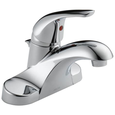 Delta Chrome 1 Handle 4 In Centerset Watersense Bathroom Sink Faucet