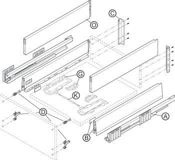 Drawer Set Blum Merivobox System Height E With Boxcap 70 Kg Load