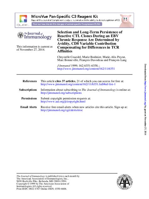 Pdf Selection And Long Term Persistence Of Reactive Ctl Clones During