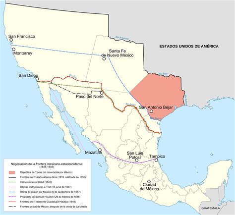 Colorea De Rojo El Territorio Mexicano Que Se Perdió En 1848 En La