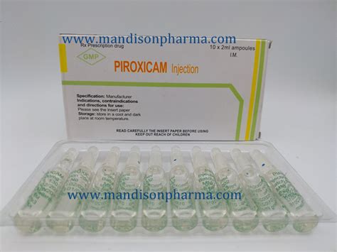 Piroxicam Injection Mg Ml Gmp Certificated Western Medicine China