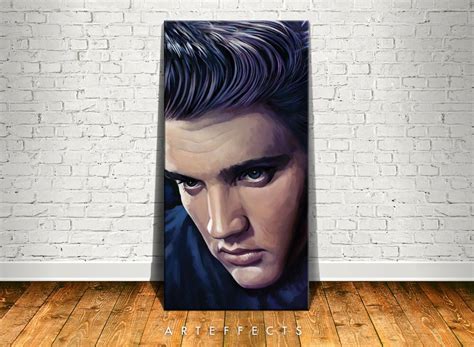 Elvis Presley Canvas High Quality Giclee Print Wall Decor Art Etsy