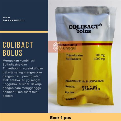 Jual Colibact Bolus Obat Infeksi Bakteri Untuk Hewan Ecer Bolus