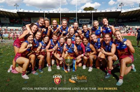 Congratulations Brisbane Lions Aflw 2023 Premiers Austraffic