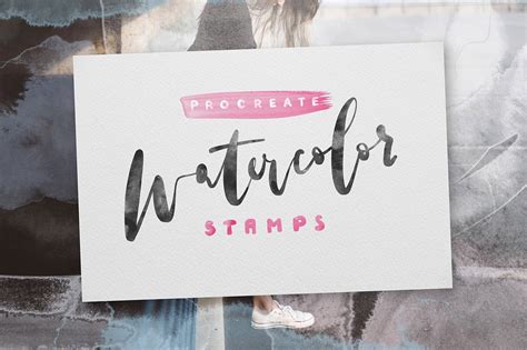 102 Watercolor Stamps For Procreate Design Cuts