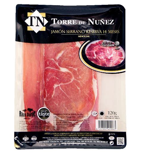 JAMON SERRANO LONCHAS TORRE DE NUÑEZ 120 GRS