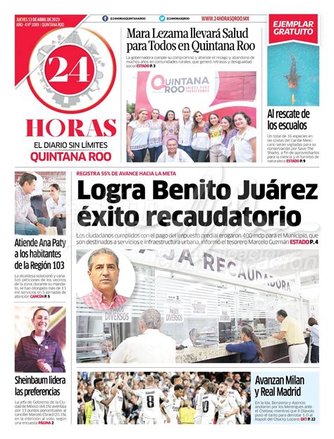 Portadas De Prensa En Quintana Roo 13 De Abril Del 2023