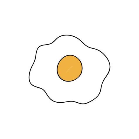 Premium Vector Scrambled Eggs With Yolk Hand Drawn In The Style Of