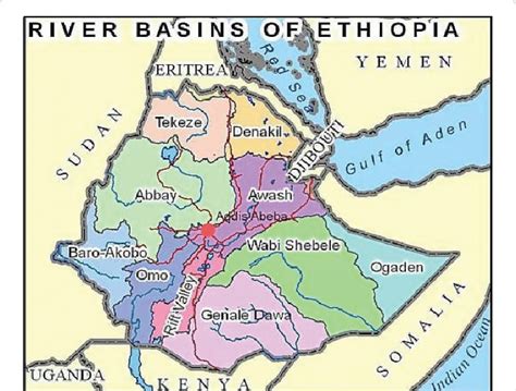 Rivers Of Ethiopia Map