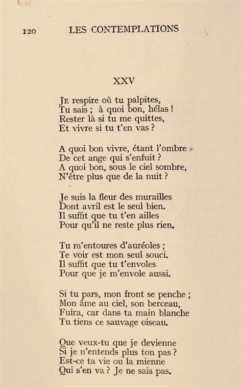 Victor Hugo Je Respire O Tu Palpites Je Respire O Tu Palpites Tu