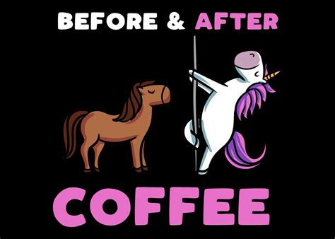 Before After Coffee Poster Picture Metal Print Paint By Hexor