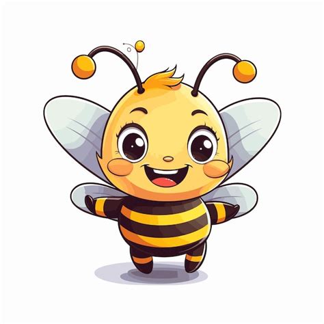 Lindo abeja caricatura vector icono ilustración animal