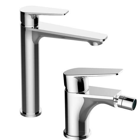 Set Miscelatori Bagno Quaranta Sprint Lavabo Alto E Bidet Cromo