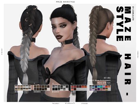 Leah Lillith S Maze Hairstyle Patreon Sims Hair Sims Sims