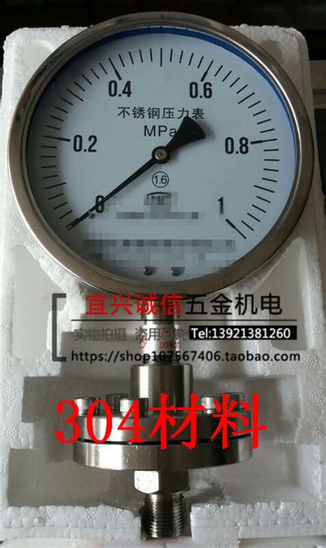 Ytp Bf Stainless Steel Diaphragm Pressure Gauge Ml Threaded