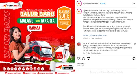 Po Agra Mas Layani Rute Baru Malang Jakarta Dengan Sleeper Bus