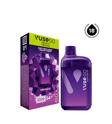 Vaporizador Vuse Go 3000 Puffs Grape Ice 34mg Drink Central