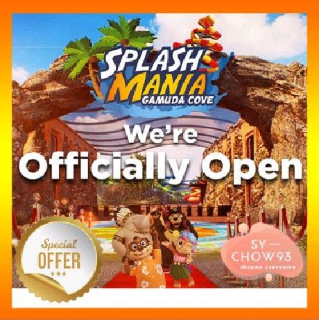 Opening Promo Splashmania Gamuda Cove Waterpark Admission Tickets