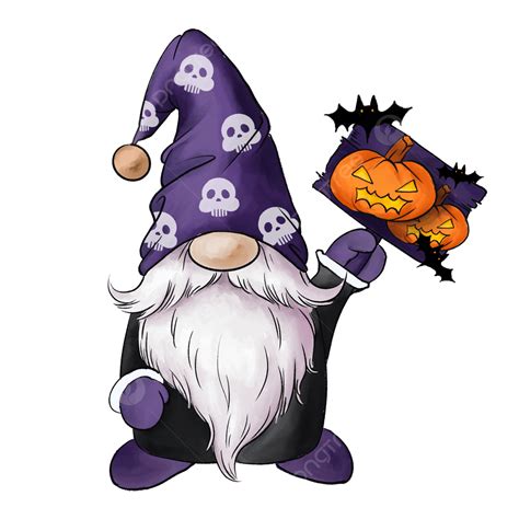 Halloween Gnome Jack O Lantern Skull Decoration Cartoon, Halloween, Gnome, Cartoon PNG ...