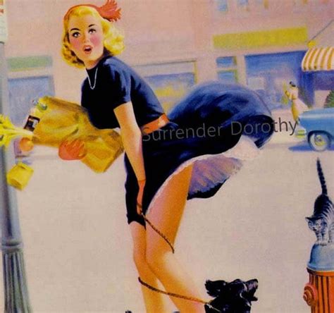 Blonde Shopper Loses Panties Vintage Pinup By Surrenderdorothy