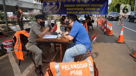 Operasi Yustisi Saat PSBB Jakarta Pelanggar Langsung Ditindak News