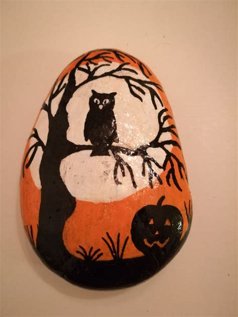 Halloween Stone Rock Painting Patterns Rock Painting Designs Stone Art