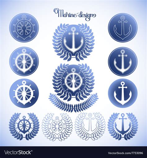 Graphic Nautical Emblem Royalty Free Vector Image