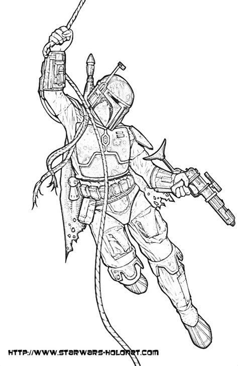 Star Wars Jango Fett Coloring Pages Clip Art Library