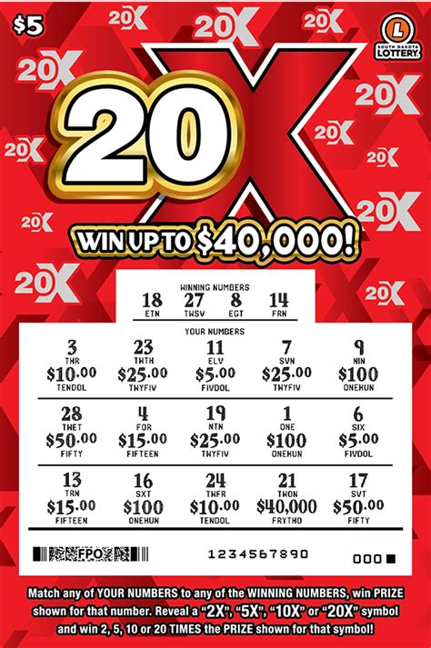 20x Ended South Dakota Lottery