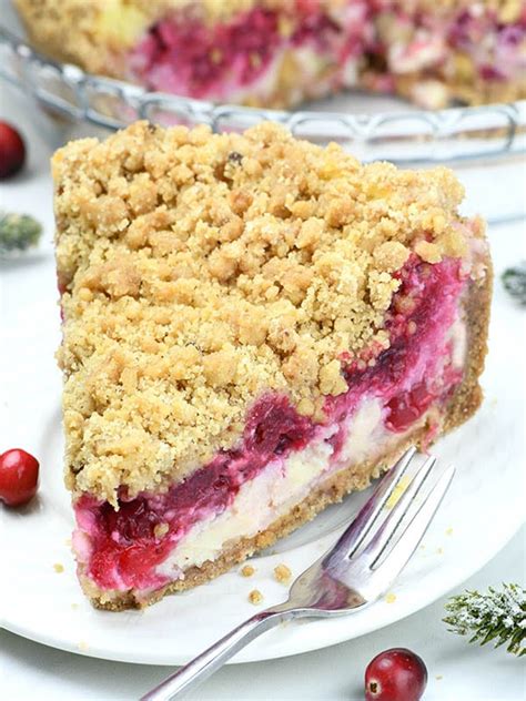 Cranberry Cheesecake Pie | Thanksgiving Pie Recipe with a Cookie Crust