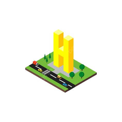 Isometric Monument Vector Art Png 3d Isometric Letter H Monument Outdoor Theme 3d Isometric