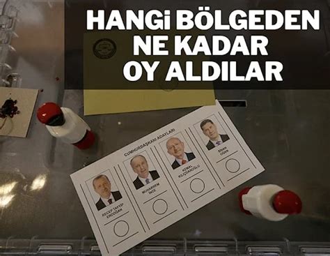 Hangi aday hangi bölgeden ne kadar oy aldı Magazin Sesi