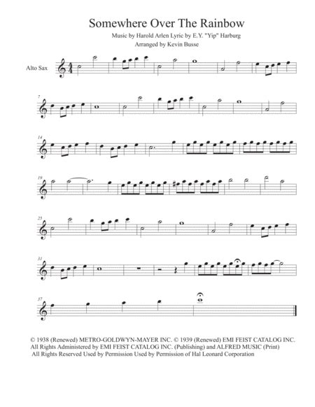 Over The Rainbow From The Wizard Of Oz Arr Kevin Busse By Judy