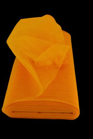 Tulle orange fluo au mètre Tissu Fluorescent