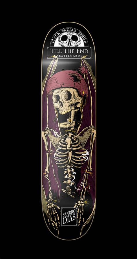 Black Skulls Series On Behance Skateboard Deck Art Skateboard Art