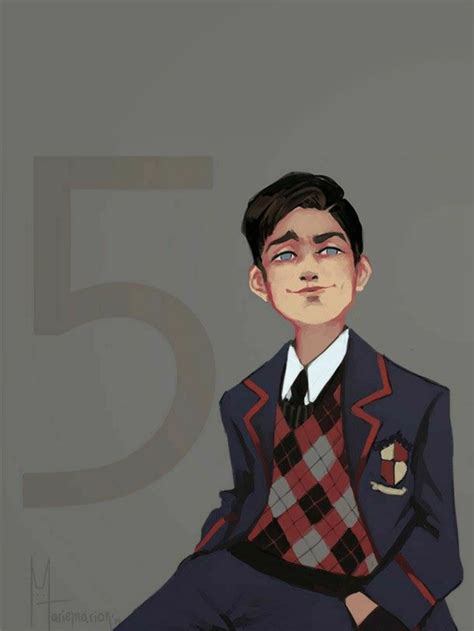 Number Five By Mariemarion Funny Umbrella Fan Art Cute Boys