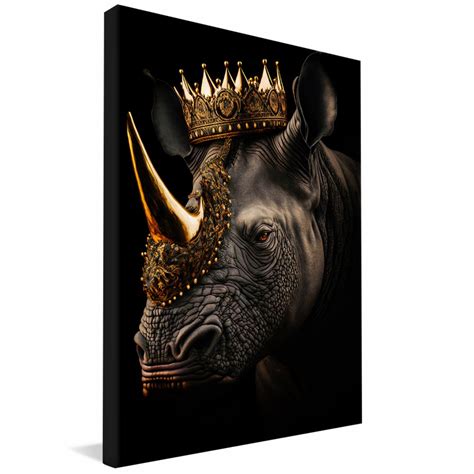 Quadro Decorativo Rinoceronte King Luxo