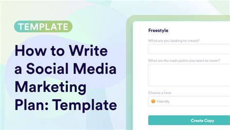 Social Media Marketing Plan Templates How To Write And Examples