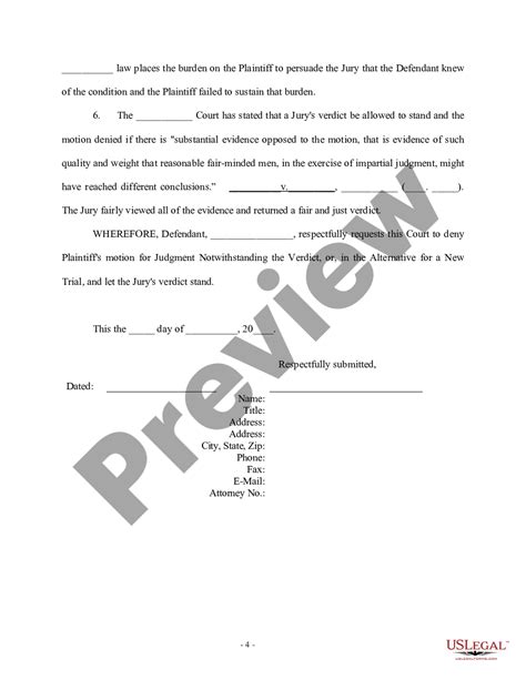 Hillsborough Florida Response To Motion For Judgment Notwithstanding