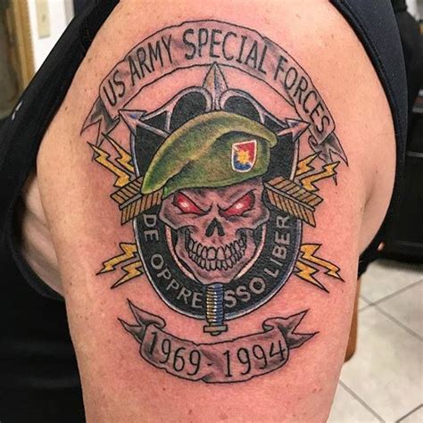 Image May Contain One Or More People And Closeup Army Tattoos Skull