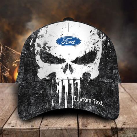 Ford Skull Graffiti Contrast Color Custom Name 3d Classic Cap For Men