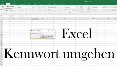 Excel Kennwort Vergessen Umgehen Youtube