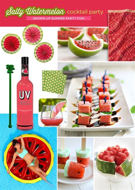 "Salty Watermelon" Summer Cocktail Party Theme // Hostess with the Mostess®