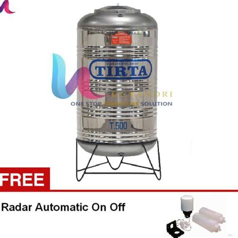 Jual Tangki Air Stainless Steel Tirta T 500 Water Tank Tandon Toren Air