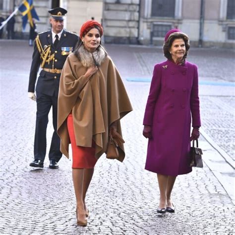 La Reina Letizia Y Silvia De Suecia En El Palacio Real De Estocolmo En