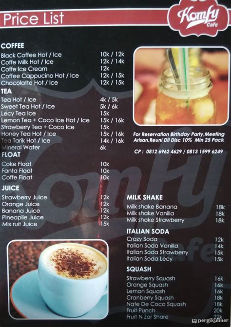 Selalu Diperbarui Menu Komfy Cafe Beji Depok